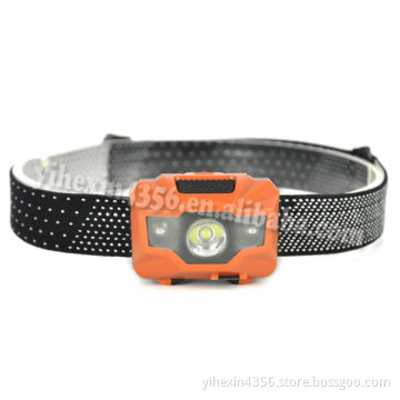 W05s Orange Color mini adjustable LED Headlamp With USB Charge Line